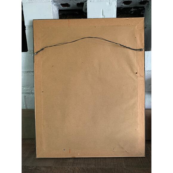 Vintage Crewel Needlepoint Embroidery and Paint Tapestry European Village Art - Picture 5 of 5